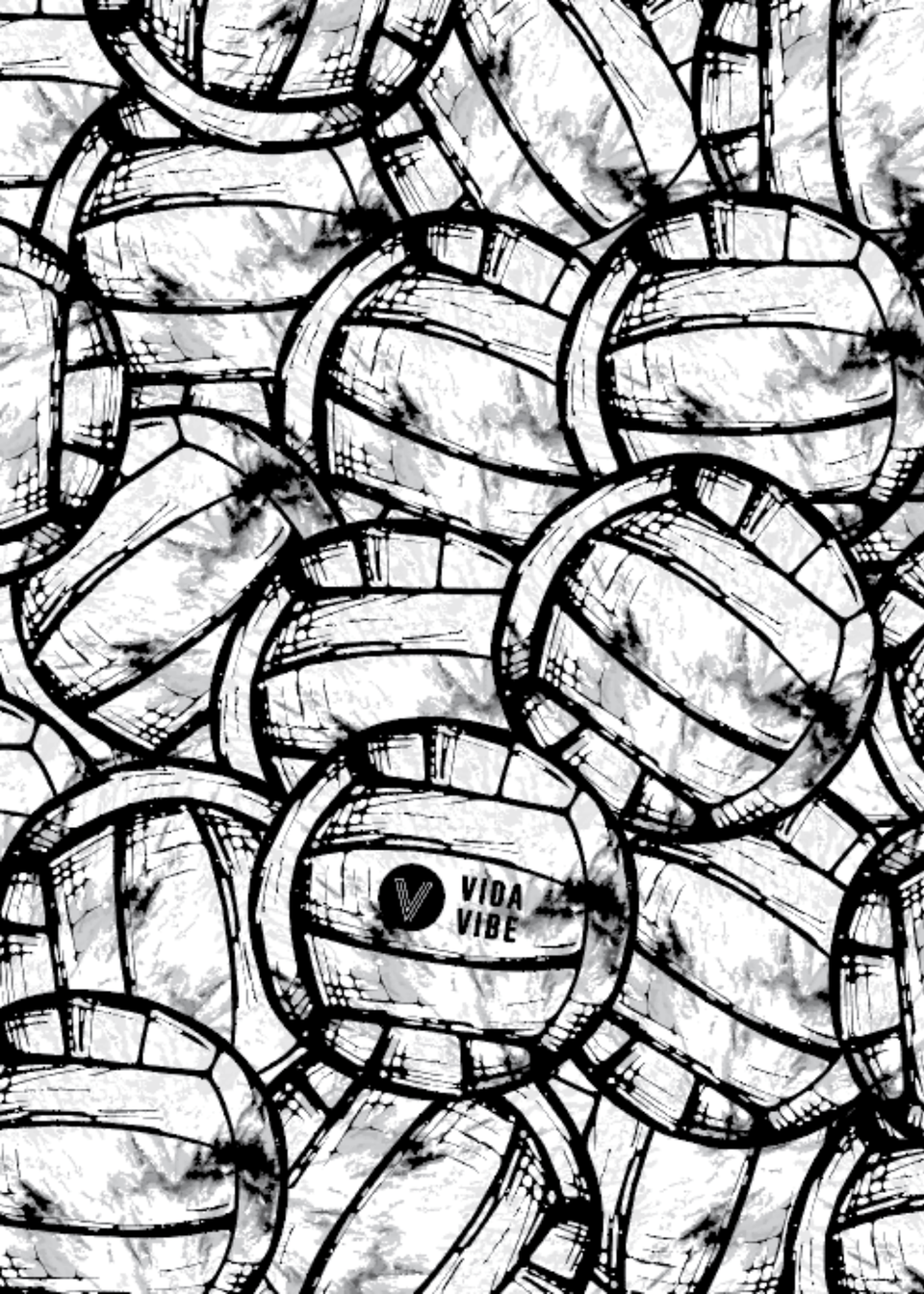 Volleyball Black & White Sherpa Blanket